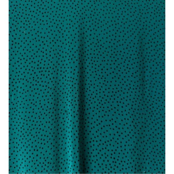 Women's dress emerald long sleeve KENAR2 100% Silk green back button neck size 6 - Picture 3 of 11